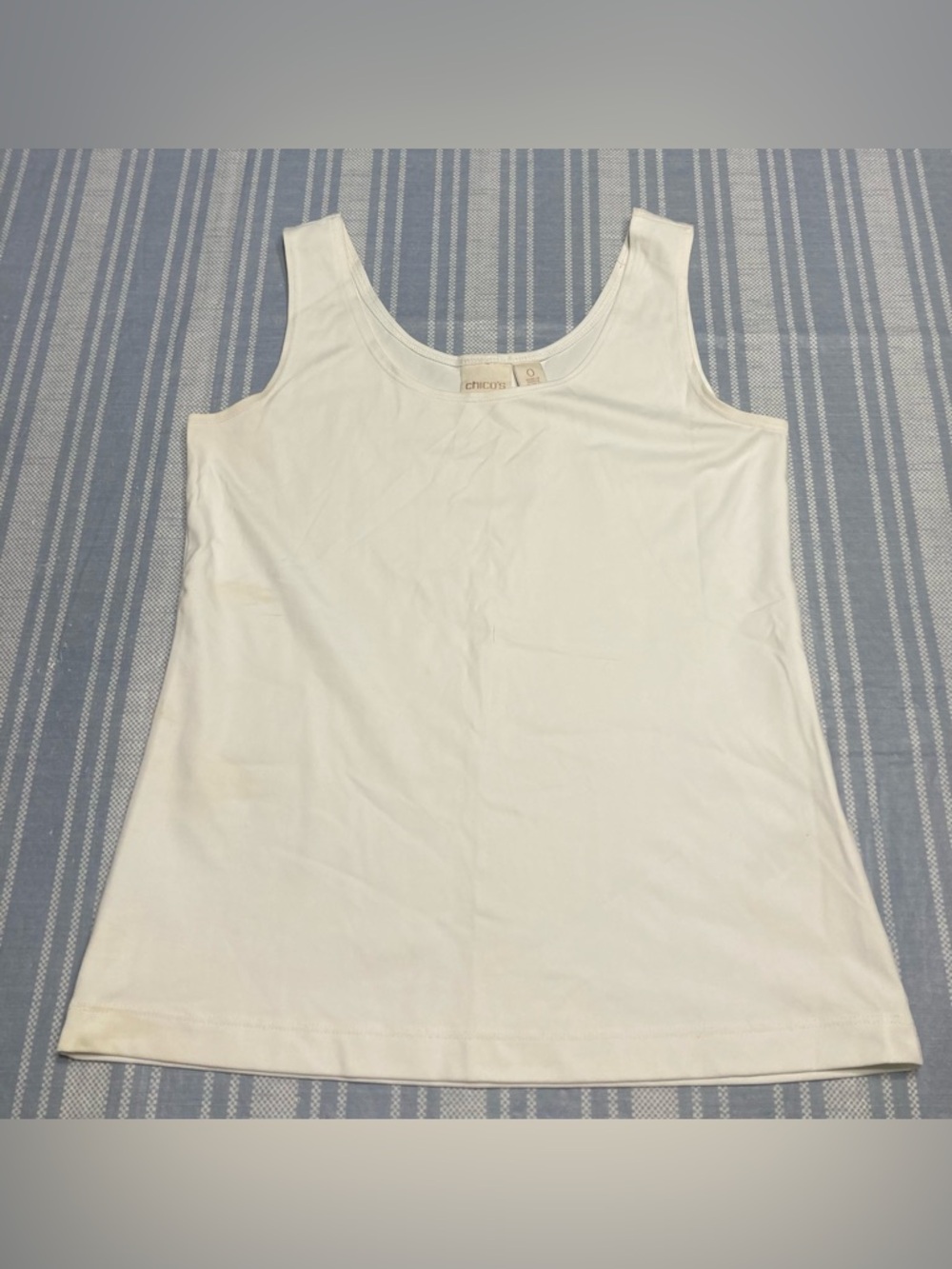 Chico's cream colored scoop neck tank top.